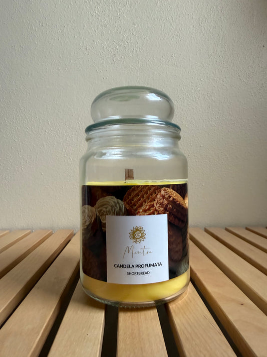Candela in giara Mantra - profumo shortbread